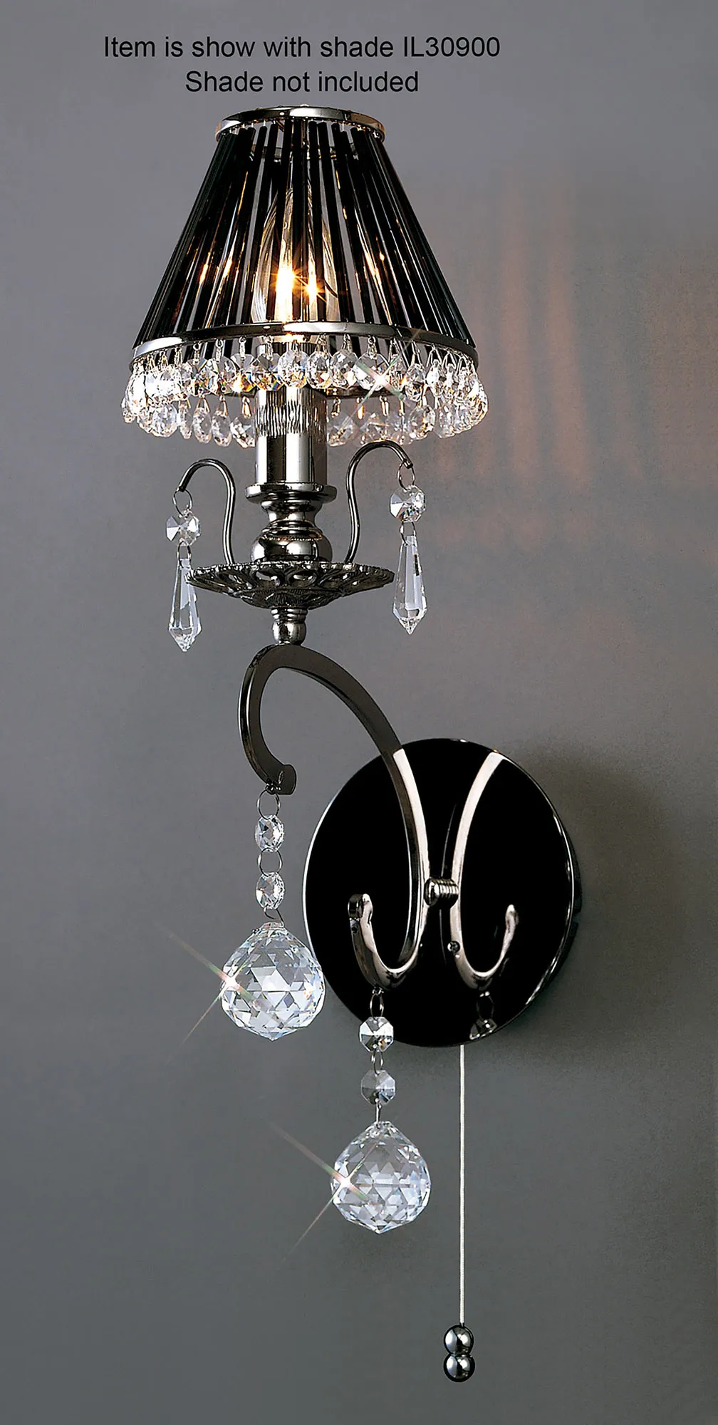 IL30911  Pescara Crystal Wall Lamp 1 Light